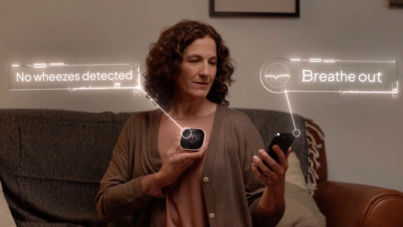 Tecnología de auscultación digital con análisis de sonidos respiratorios mediante inteligencia artificial.